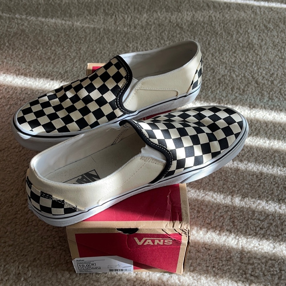 Vans checkered slip on